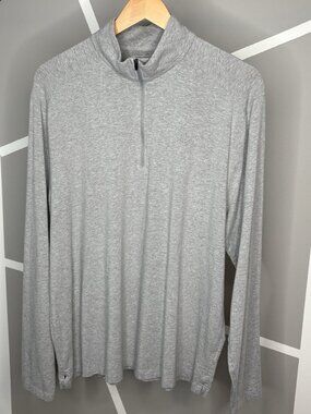 Coolibar Sonora ¼ Zip Men’s XL Grey Heather UPF 50+ UV Protection Stretch
